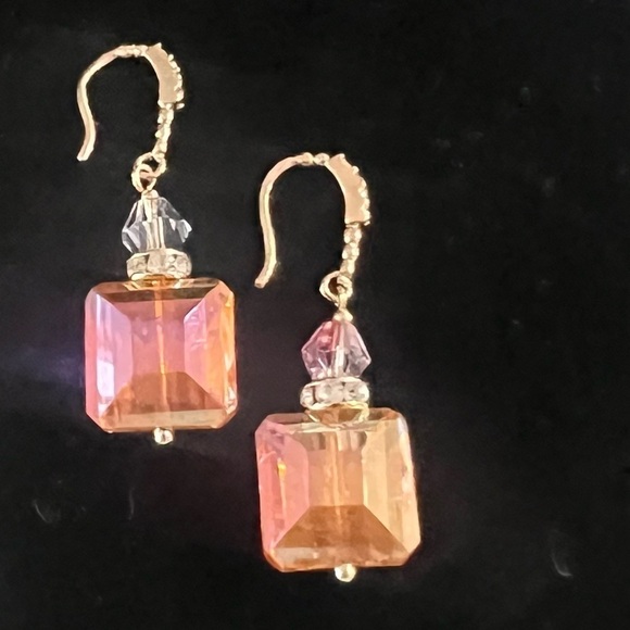 Topaz Colored beaded Drop Earrings - Pre-owned - Picture 7 of 12
